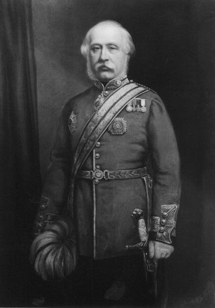 Sir James Yorke Scarlett (1799-1871) 1861 (pastel na papierze) (zdjęcie czarno-białe) autorstwa E. Goodwyn Lewis