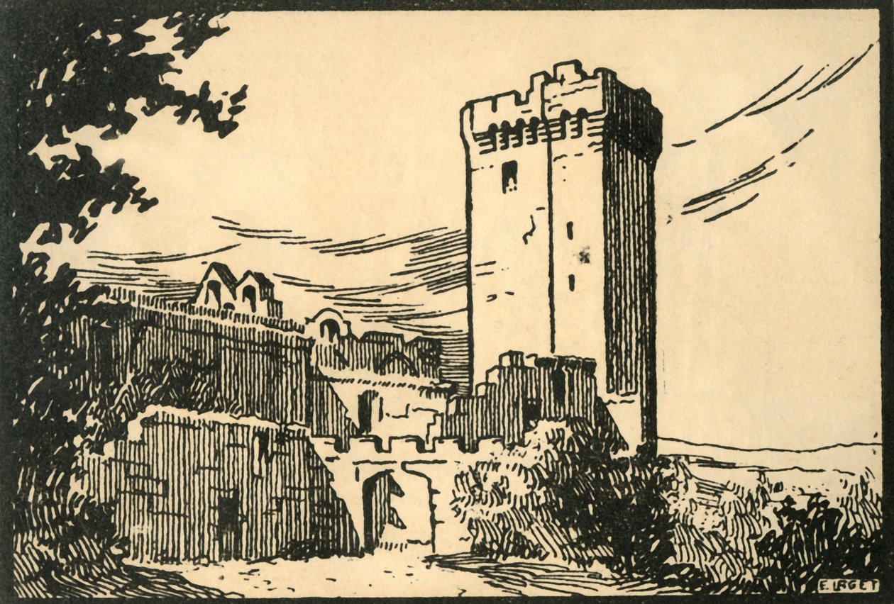 „Abbaye De Montmajour – Stare Opactwo Montmajour”, ok. 1920 r. autorstwa E Laget
