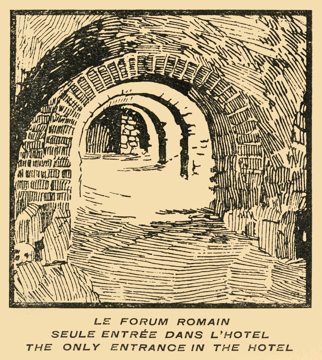 Wejście tylko na Forum Romanum w Hotelu - Wejście z Hotelu na Forum Romanum, ok. 1920r. autorstwa E Laget