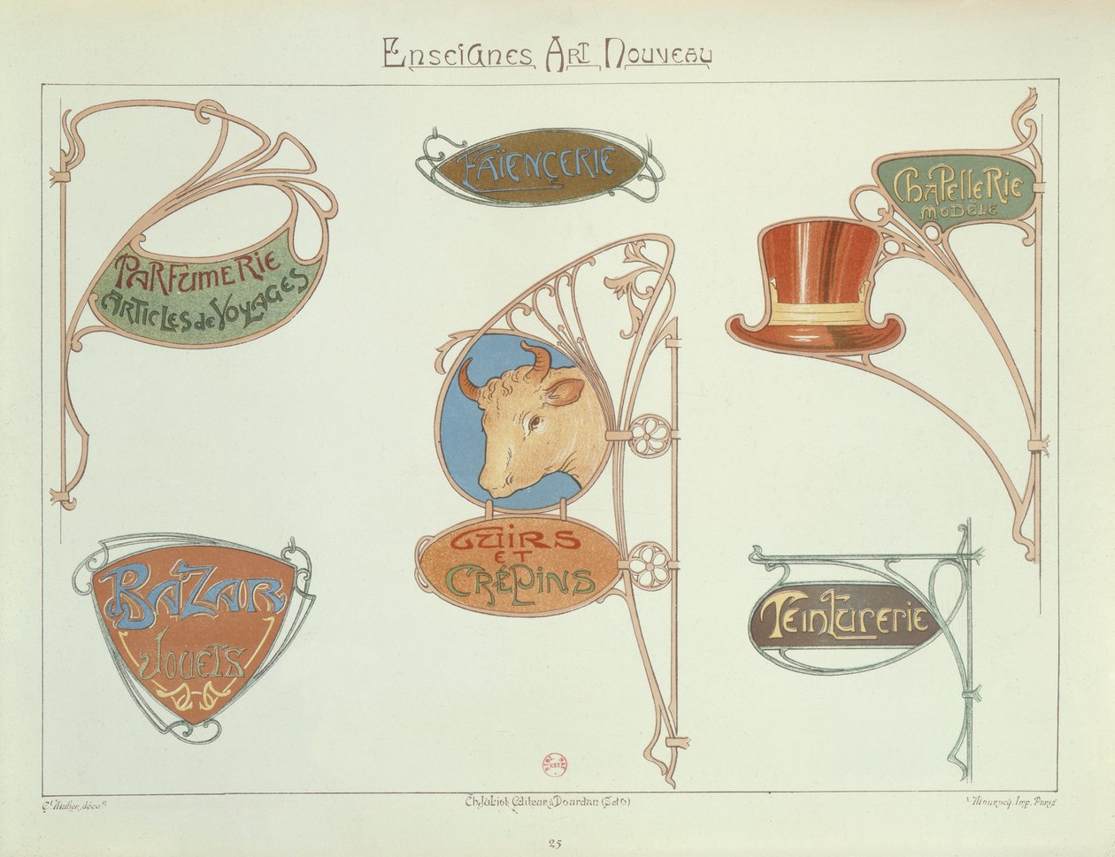 Secesyjne szyldy sklepowe, 1903 autorstwa E. Mulier