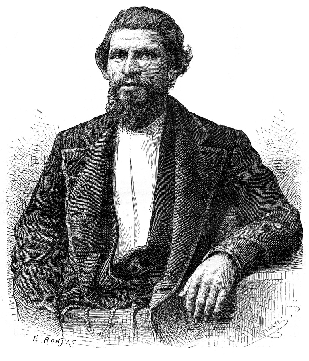Portret jankesa, XIX wiek. autorstwa Etienne Antoine Eugene Ronjat