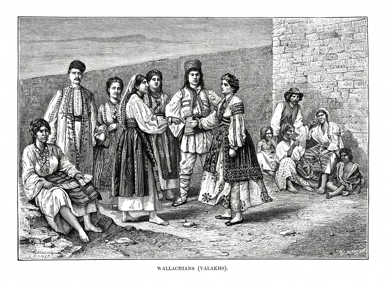 Wołosi, 1879. autorstwa Etienne Antoine Eugene Ronjat