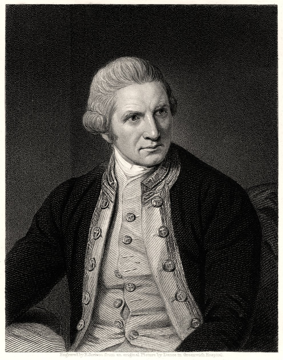 Kapitan Cook, XIX wiek autorstwa E. Scriven