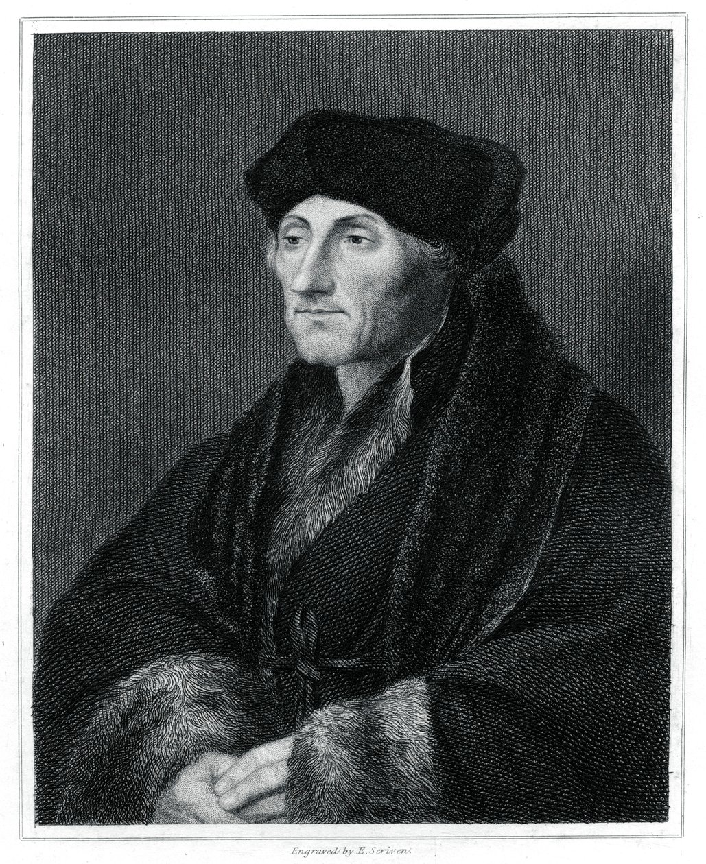 Desiderius Erazm, humanista renesansowy, 1833 autorstwa E. Scriven