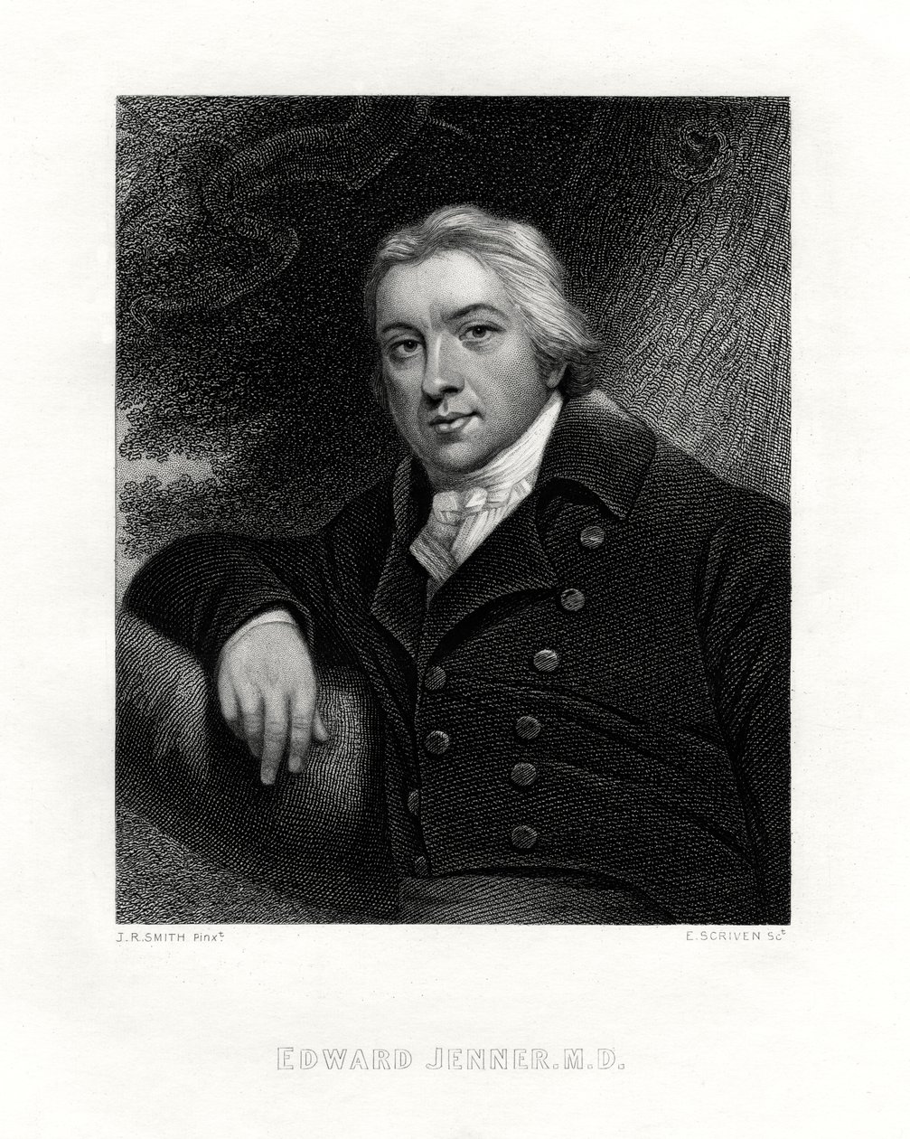 Edward Jenner, angielski wiejski lekarz, XIX wiek. autorstwa E. Scriven