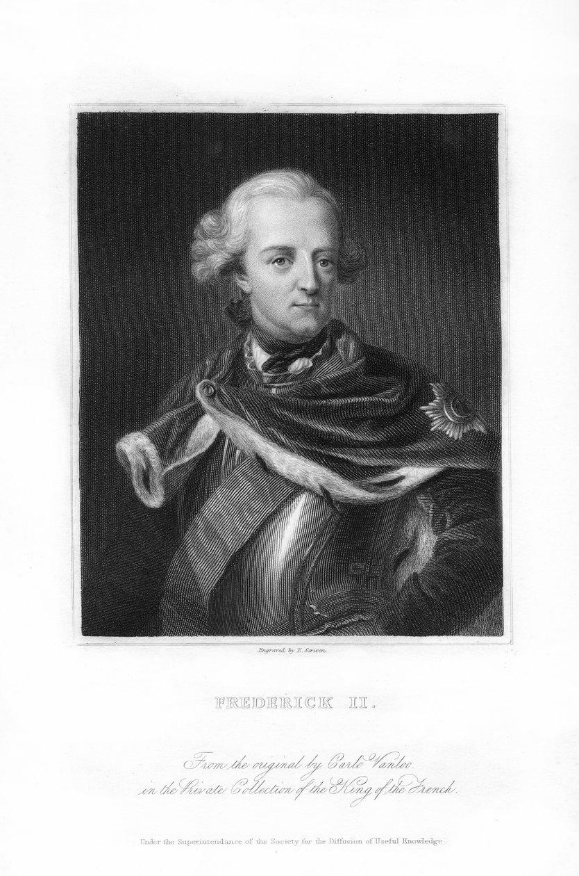 Fryderyk Wielki, król Prus, 1836. autorstwa E. Scriven