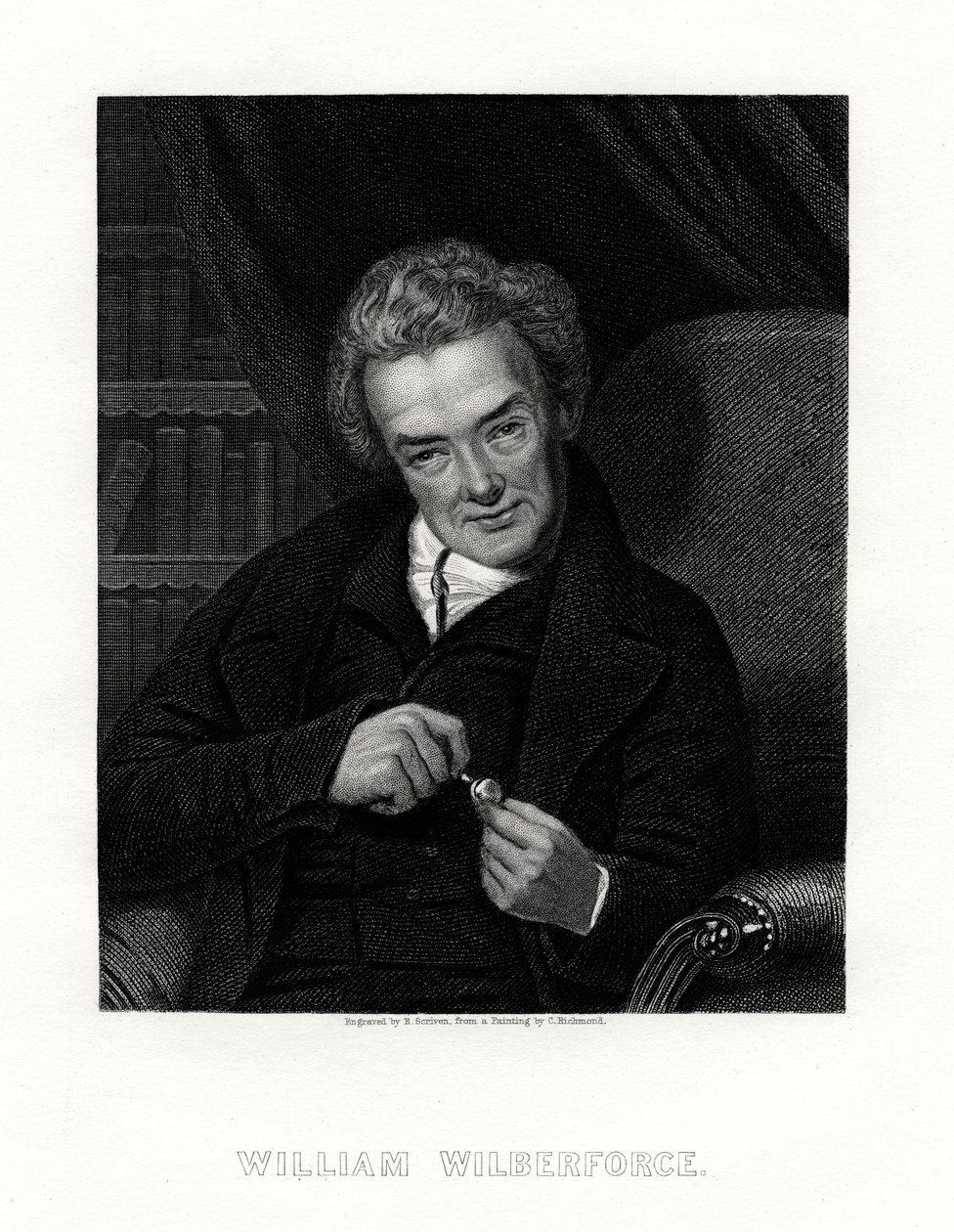 William Wilberforce, angielski działacz przeciw niewolnictwu, XIX wiek. autorstwa E. Scriven