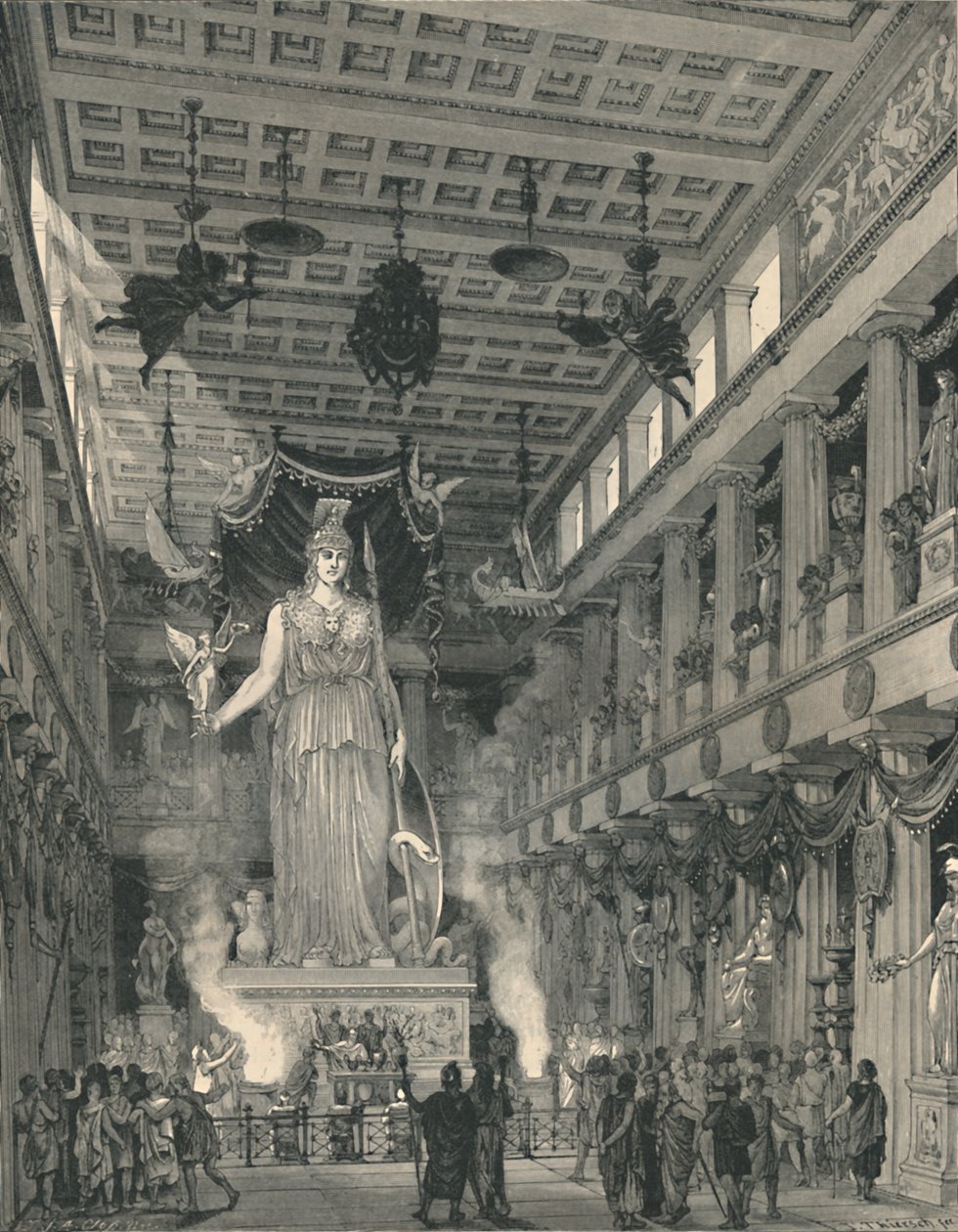 „Świątynia Ateny Partenos, odrestaurowana”, 1886 r. autorstwa E Thiersch