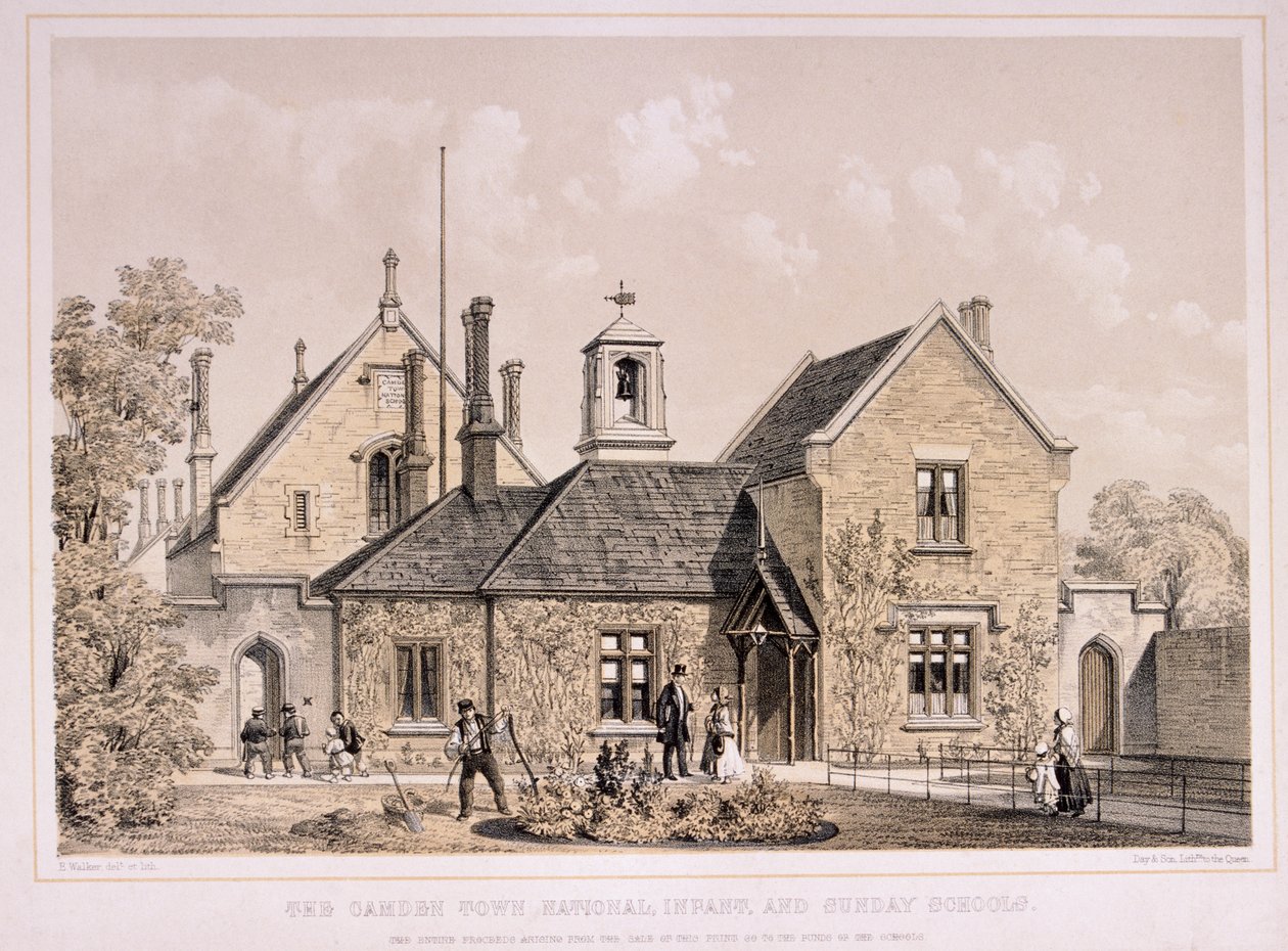 Camden Town Sunday School, Londyn, c1870 autorstwa E Walker