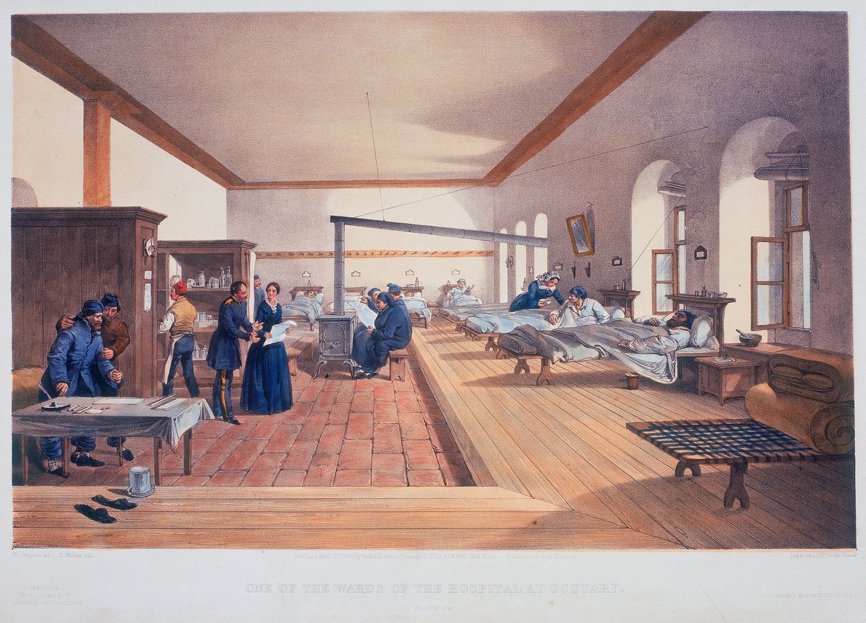Oddział szpitalny, Scutari, Turcja, 1856 r. autorstwa E Walker