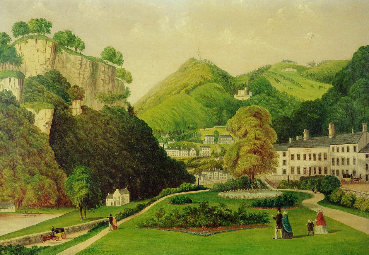 Kąpielisko Matlock z terenu hotelu Bath, 1895 autorstwa E. Wray