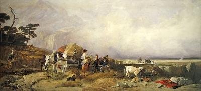 Harves in the Highlands (akwarela na papierze) autorstwa E. and Callcott A. W. Landseer