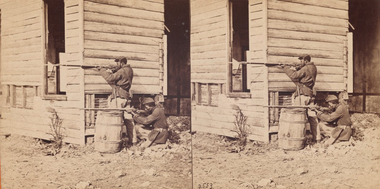 „Kolorowe pikiety na służbie w pobliżu Dutch Gap”, 1864. autorstwa E. and H.T. Anthony