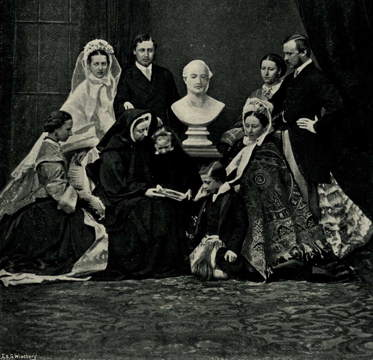 Grupa rodziny królewskiej, 10 marca 1863, c1897. autorstwa E. and S. Woodbury