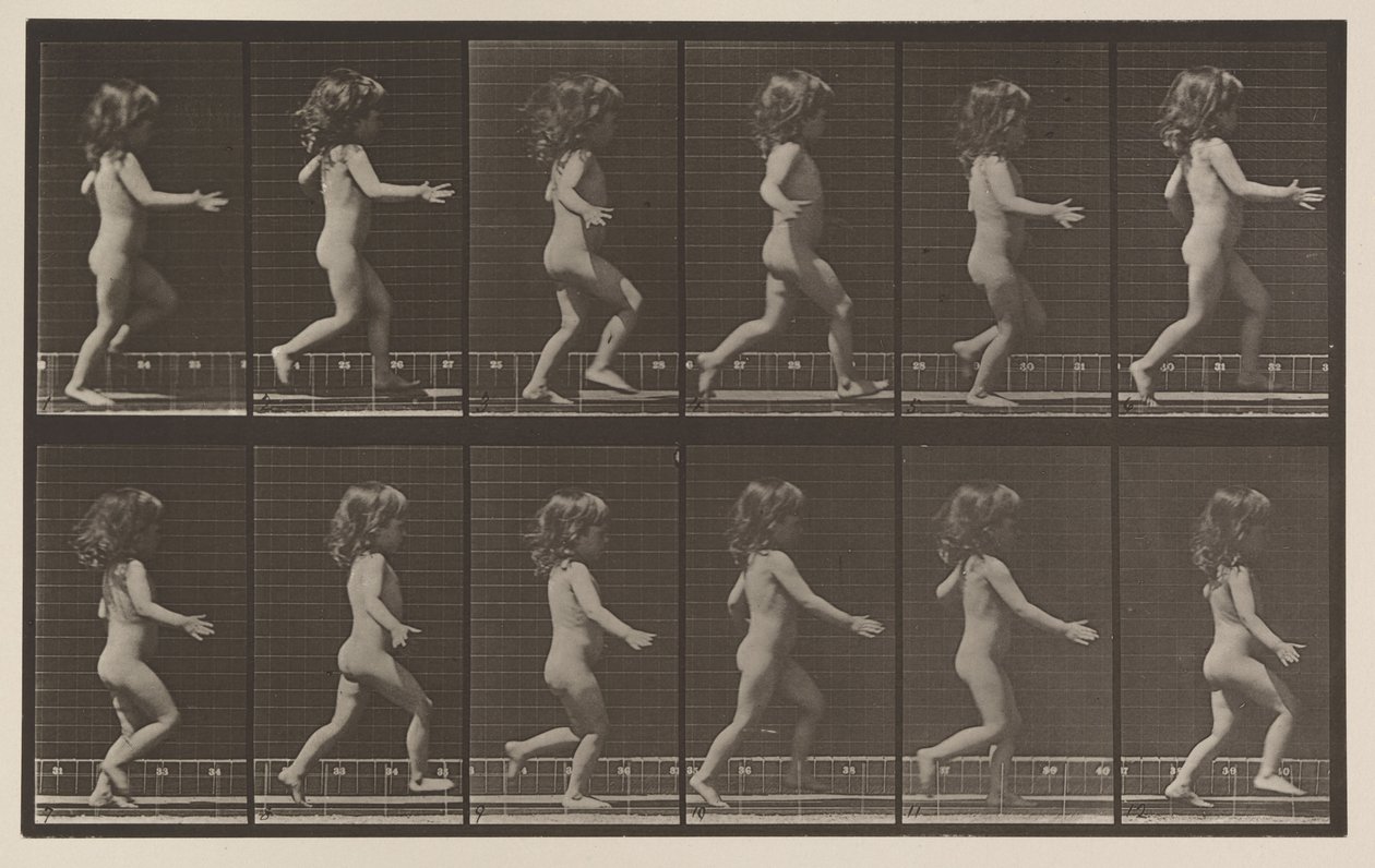 Numer wydawniczy 469. Dziecko, bieganie, 1887 (kolotyp) autorstwa Eadweard Muybridge