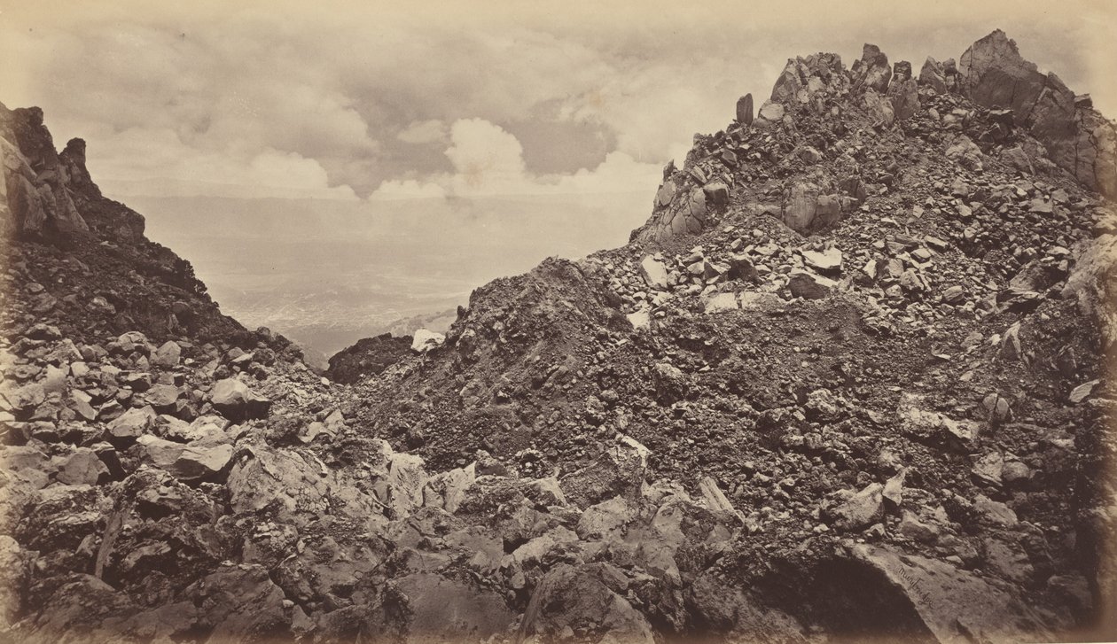 Quezaltenango z krateru wulkanu, 1877. autorstwa Eadweard Muybridge