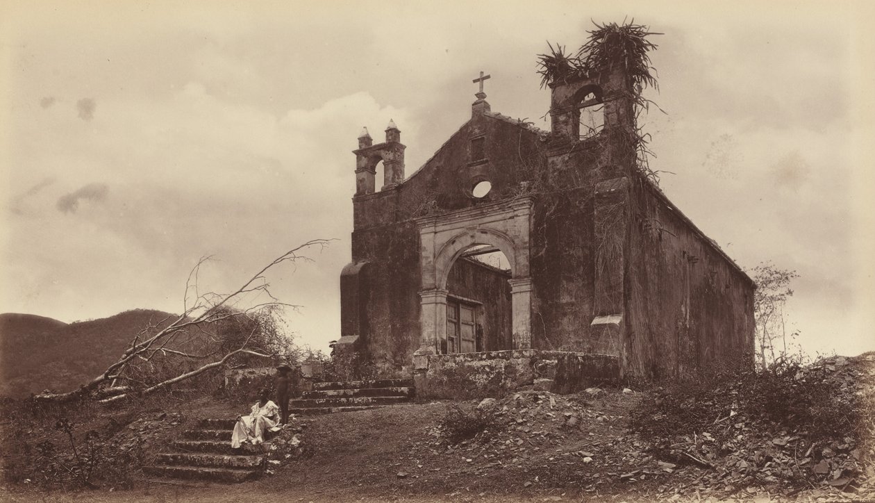 Ruiny kościoła San Miguel, Panama, 1877. autorstwa Eadweard Muybridge