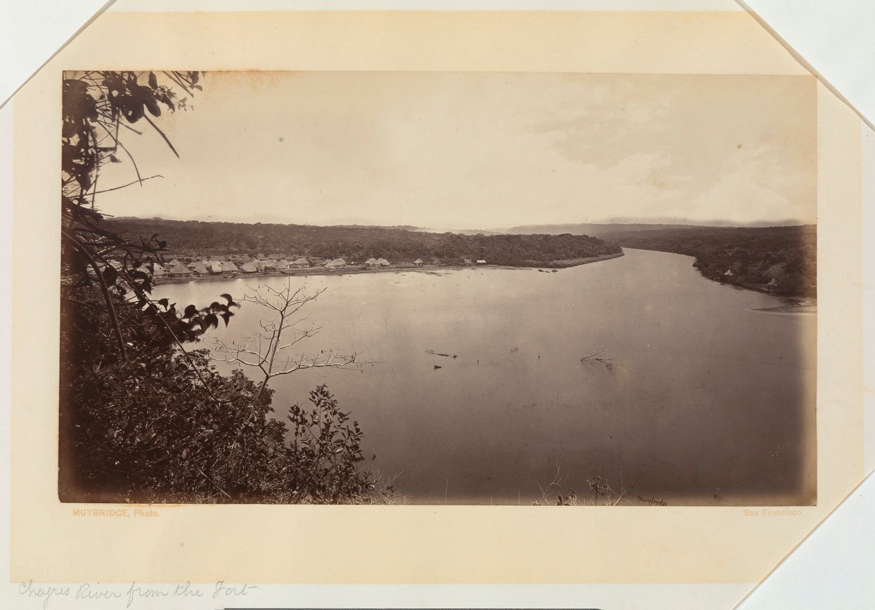 Rzeka Chagres z fortu, Panama autorstwa Eadweard Muybridge