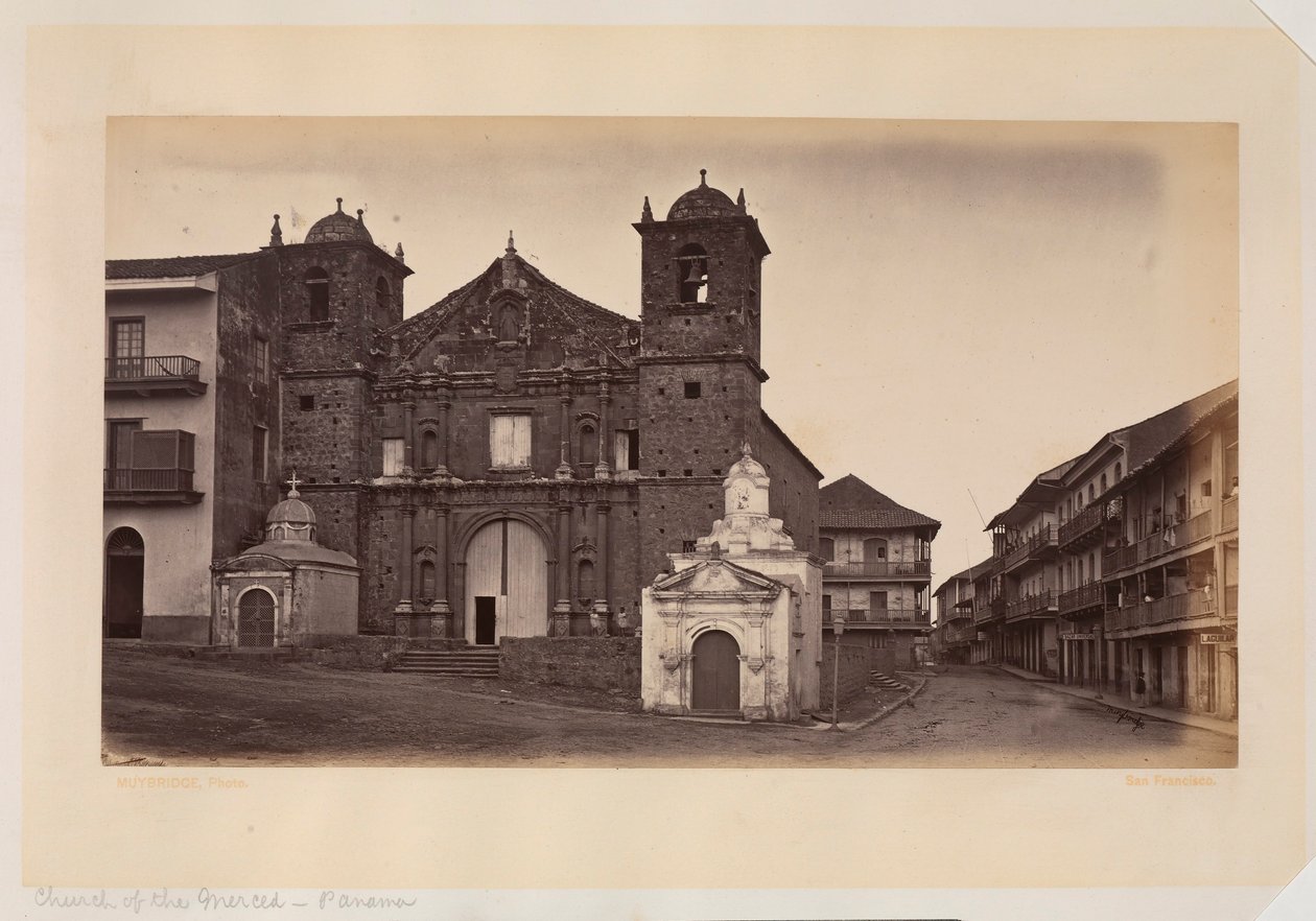 Kościół Merced, Panama autorstwa Eadweard Muybridge