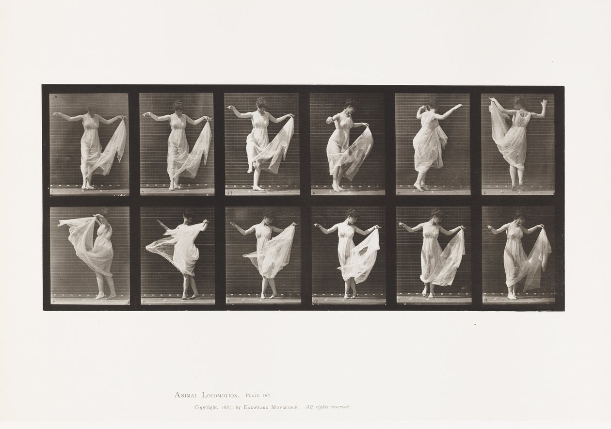Płyta 187. Taniec autorstwa Eadweard Muybridge