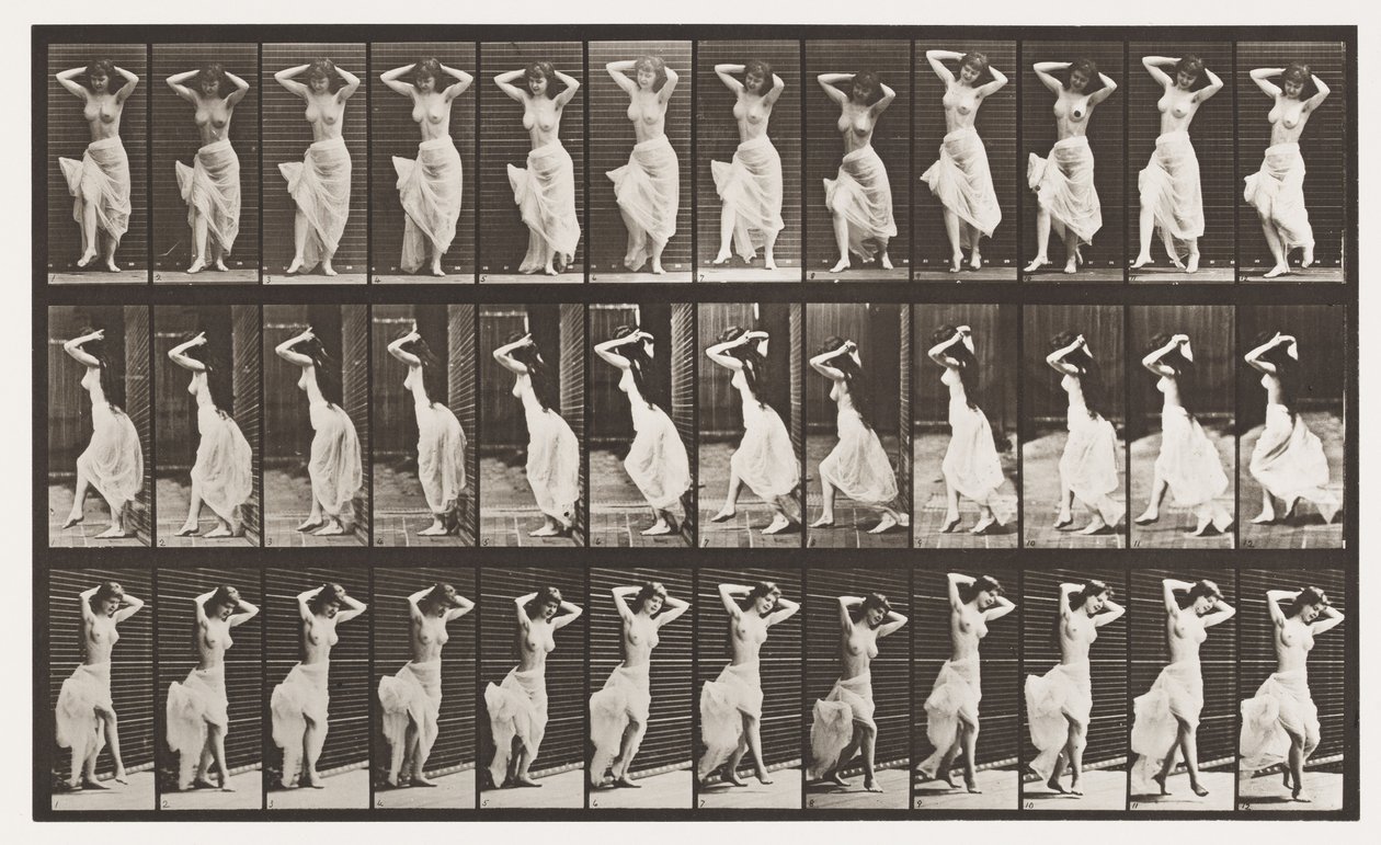 Płyta 190. Taniec (Nautch) autorstwa Eadweard Muybridge