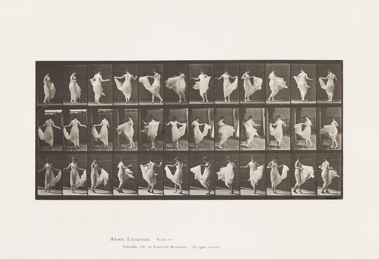 Płyta 192. Taniec (fantazyjne) autorstwa Eadweard Muybridge