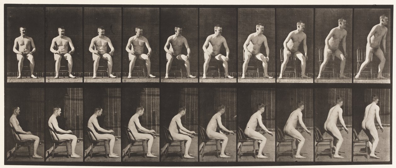 Talerz 249. Wstawanie z krzesła autorstwa Eadweard Muybridge