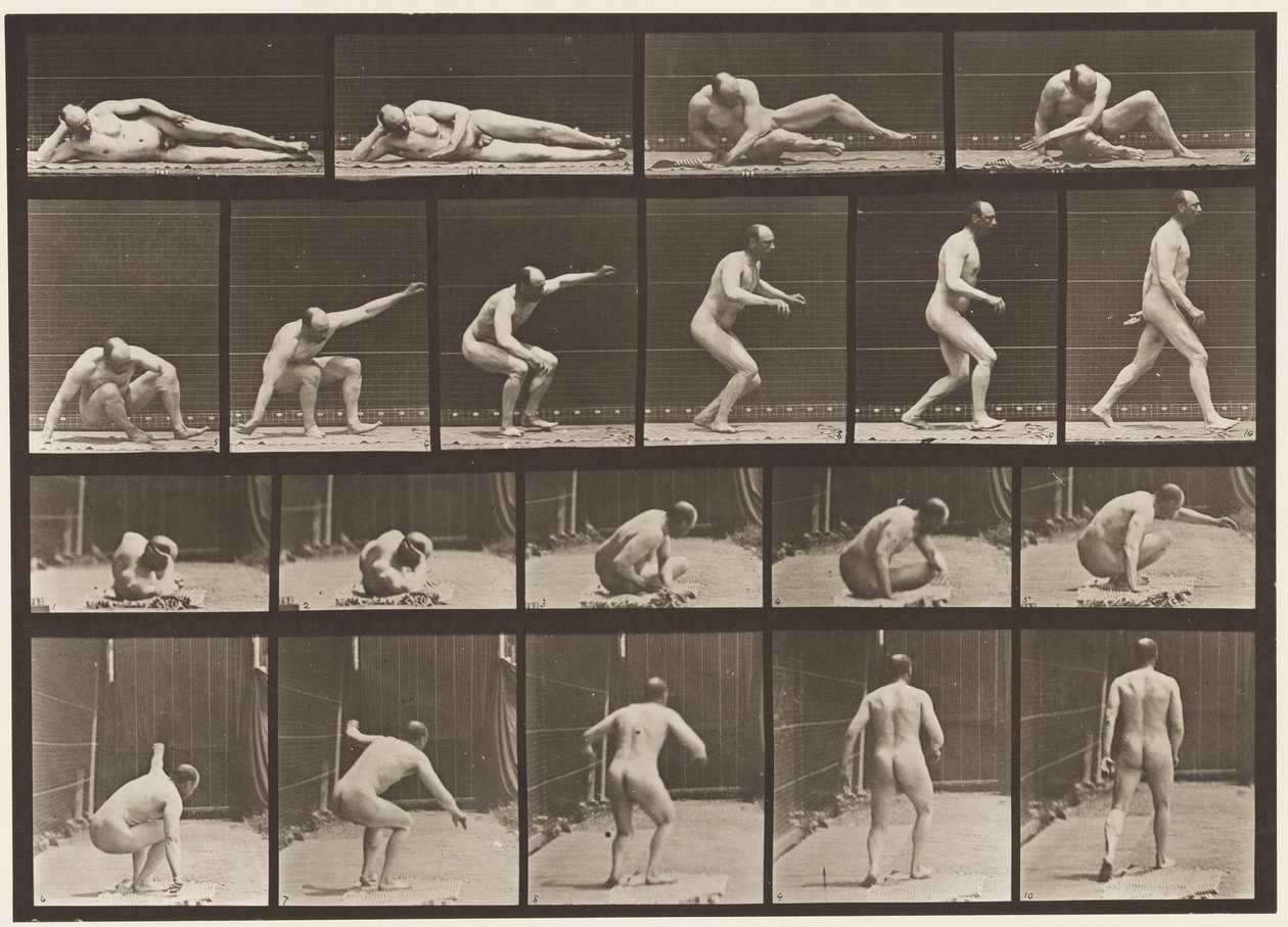 Tablica 258. Powstanie z ziemi i odejście autorstwa Eadweard Muybridge
