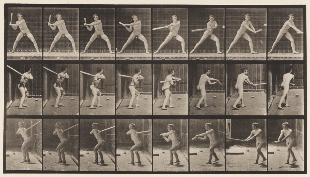 Tabliczka 276. Baseball; Mrugnięcie autorstwa Eadweard Muybridge