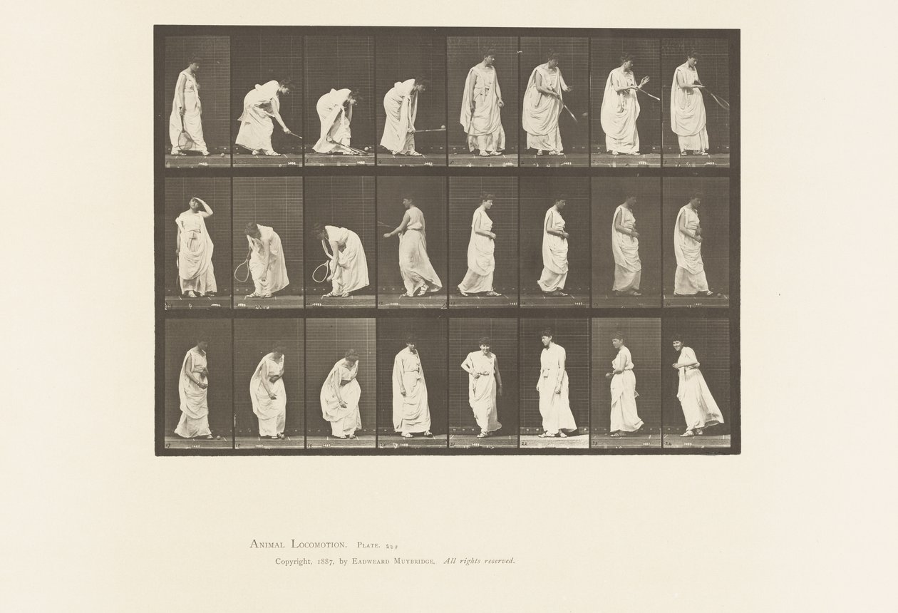 Tabliczka 299. Zabawa piłką autorstwa Eadweard Muybridge