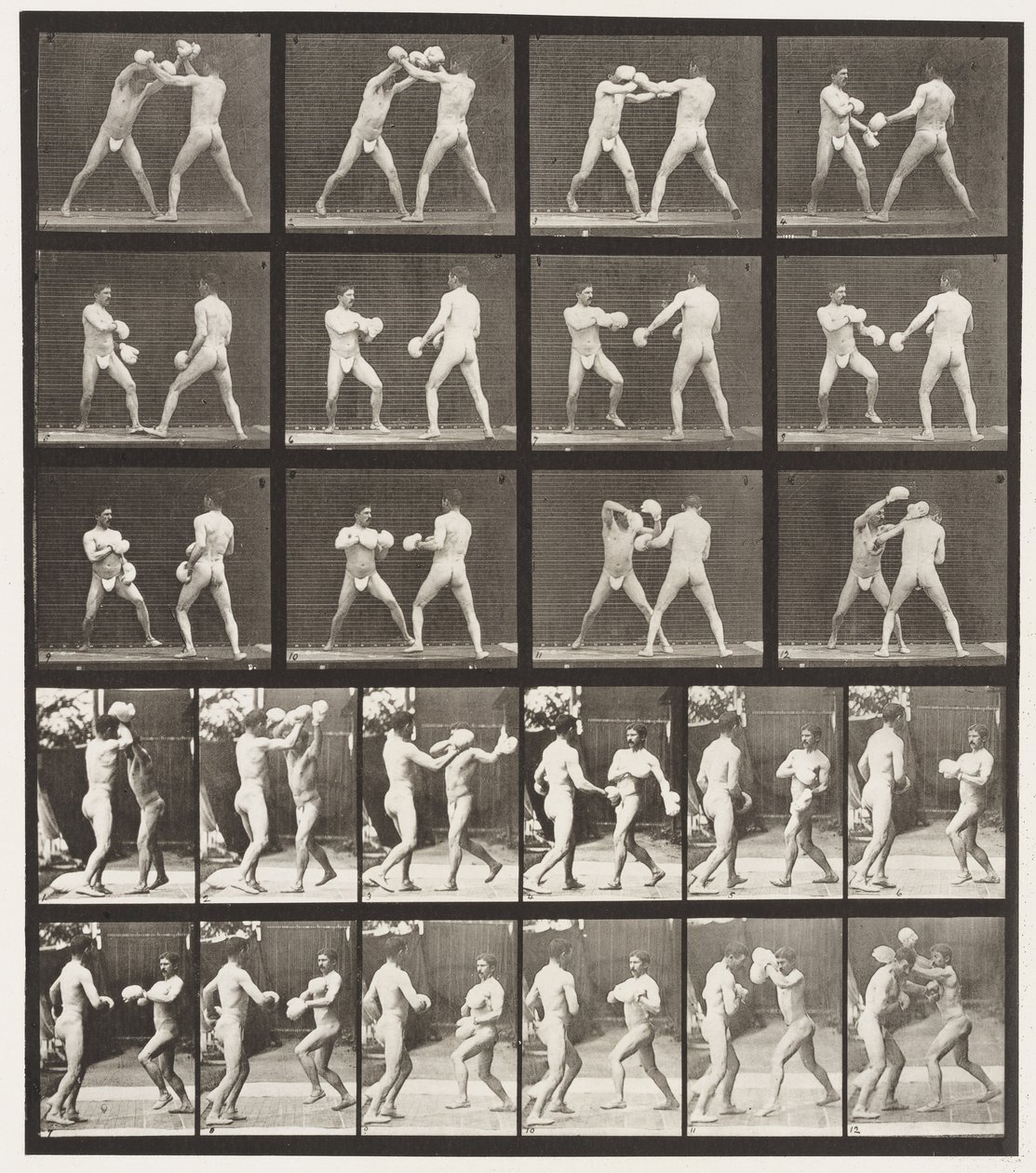 Płyta 334. Boks; Z Rękawiczkami (Buty) autorstwa Eadweard Muybridge