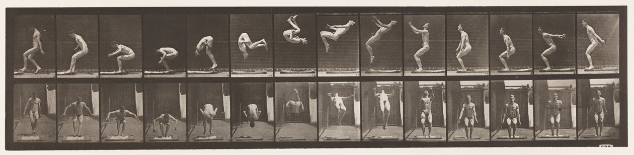 Tabliczka 362. Salto z tyłu autorstwa Eadweard Muybridge