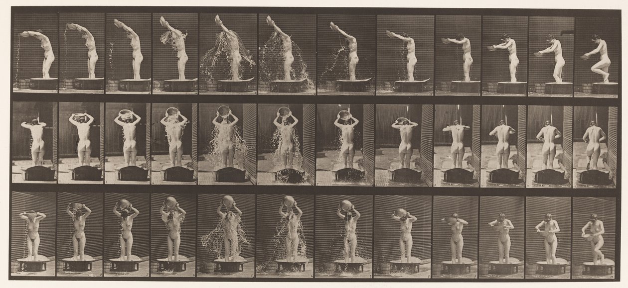Talerz 409. Misa do nalewania wody nad głową autorstwa Eadweard Muybridge