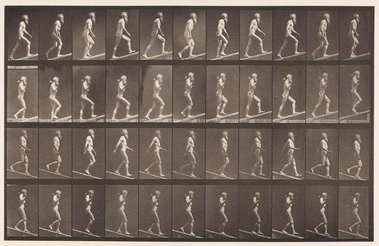 Płyta 489. A, Rosnąca pochylnia;, 1872-1885 autorstwa Eadweard Muybridge