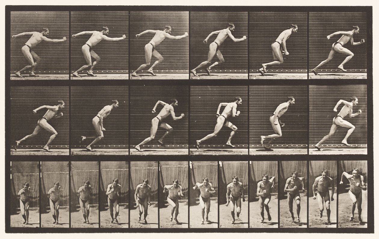 Płyta 59. Start do biegu (Buty) autorstwa Eadweard Muybridge
