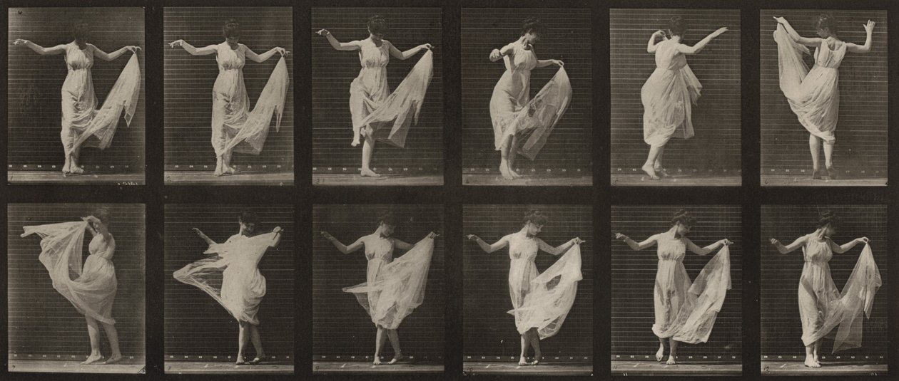 Tablica numer 187. Taniec (fantazyjny) autorstwa Eadweard Muybridge