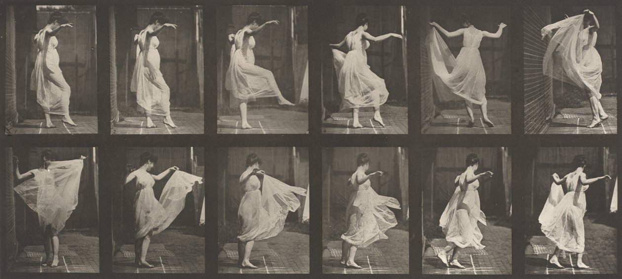 Numer płyty 188. Taniec (fantazyjny) autorstwa Eadweard Muybridge