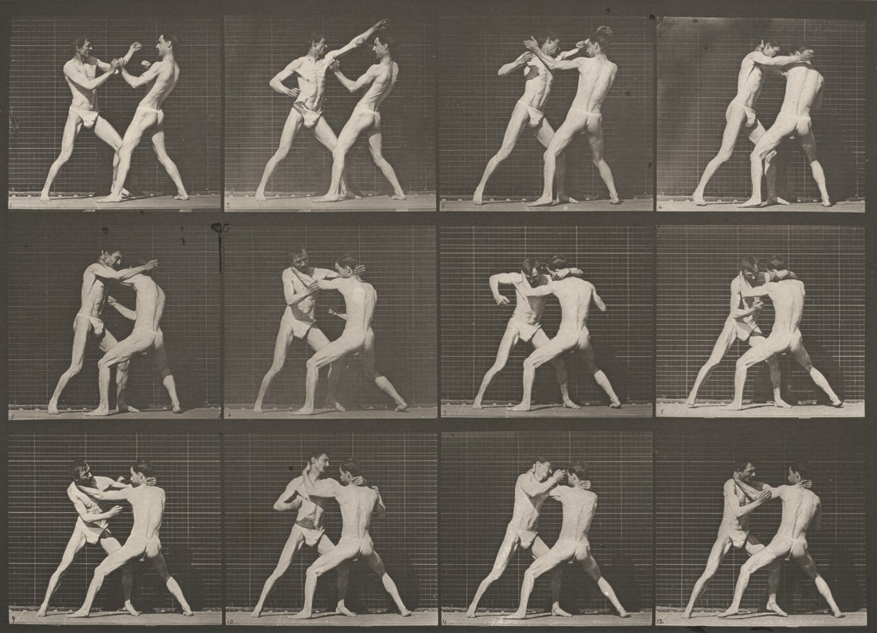 Tablica numer 340. Boks, otwarta dłoń autorstwa Eadweard Muybridge
