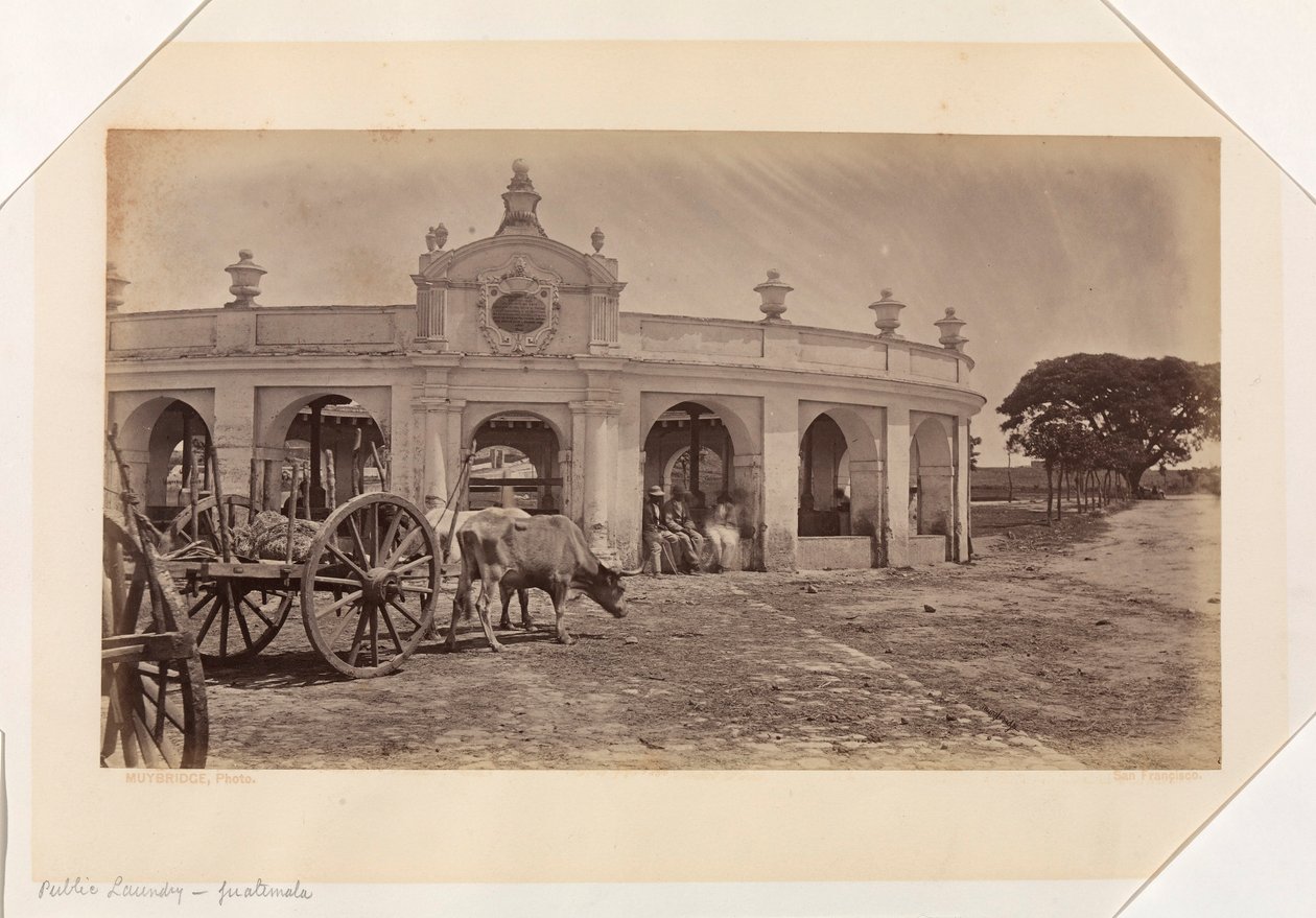 Pralnia publiczna, Gwatemala autorstwa Eadweard Muybridge
