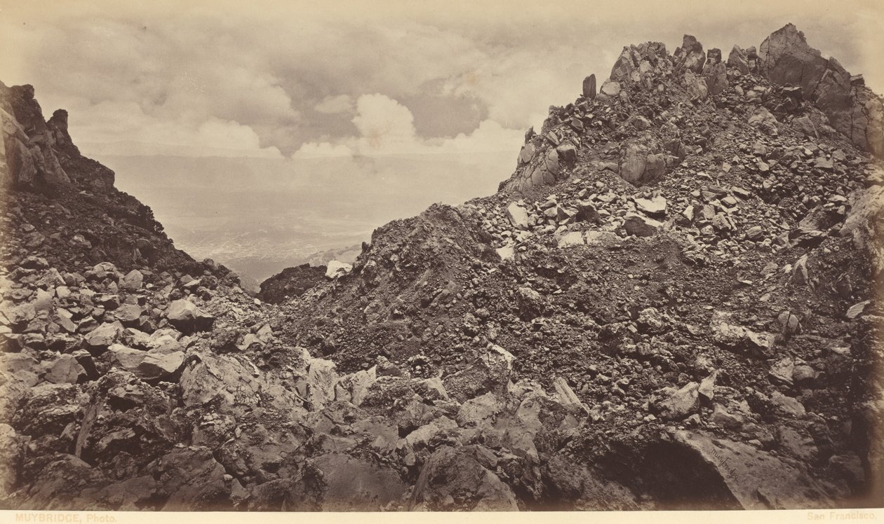 Quezaltenango z krateru wulkanu autorstwa Eadweard Muybridge
