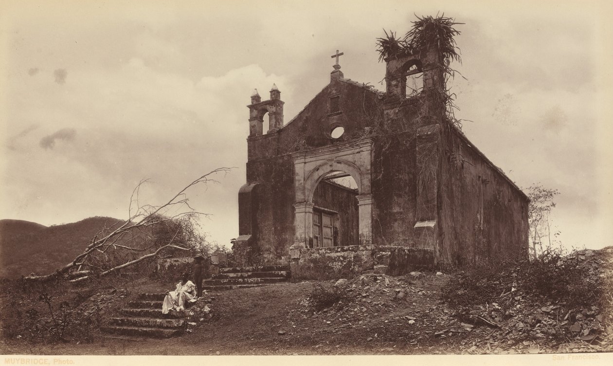 Ruiny kościoła San Miguel, Panama autorstwa Eadweard Muybridge