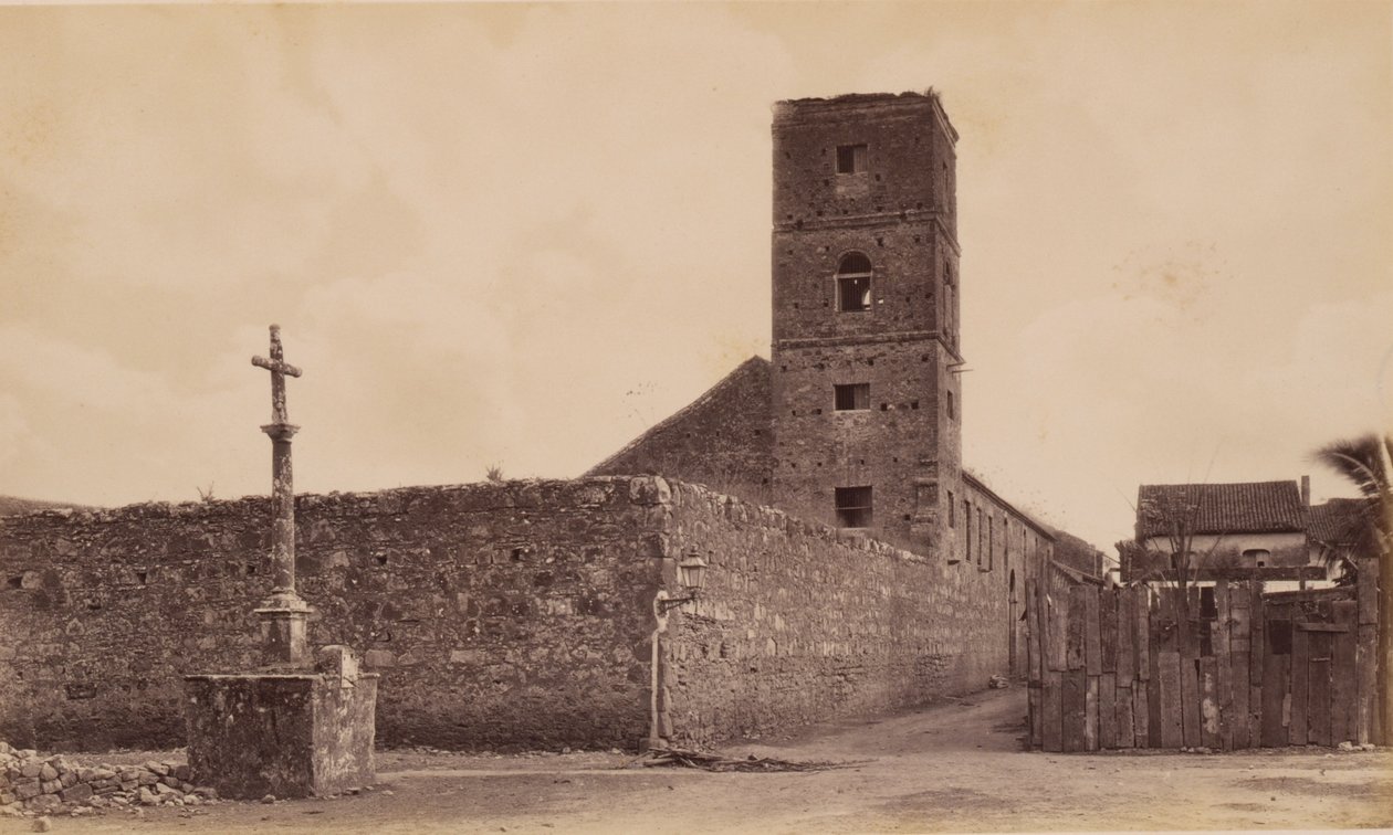 Ruiny klasztoru Las Monjas w Panamie autorstwa Eadweard Muybridge