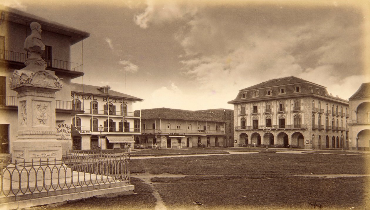 The Plaza, Panama autorstwa Eadweard Muybridge
