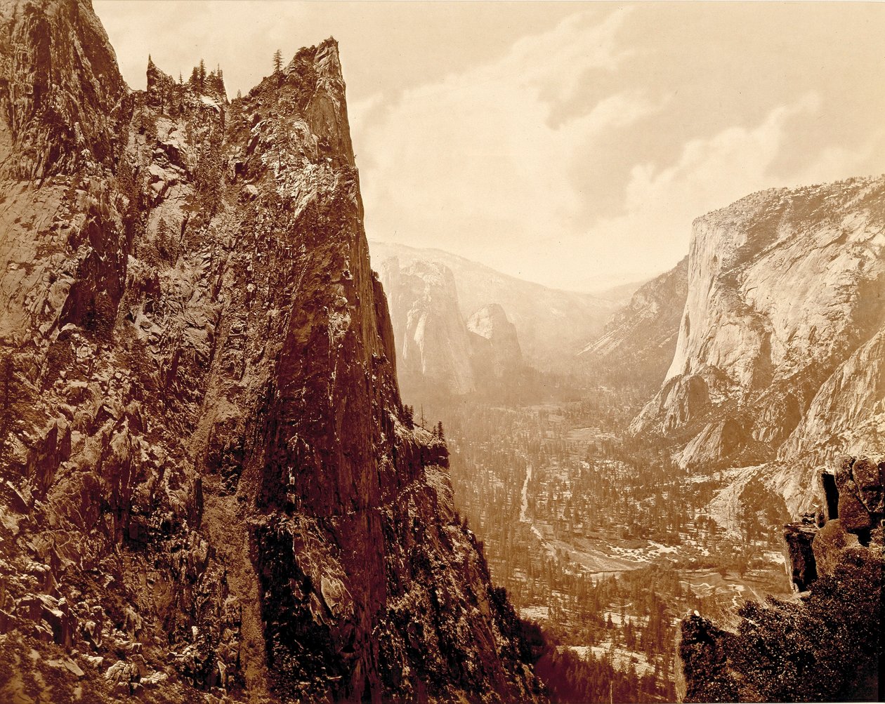Dolina Yosemite z Union Point autorstwa Eadweard Muybridge
