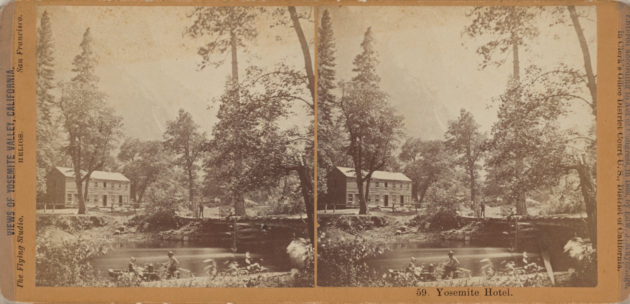 "Yosemite Hotel", 1867 (zdjęcie) autorstwa Eadweard Muybridge