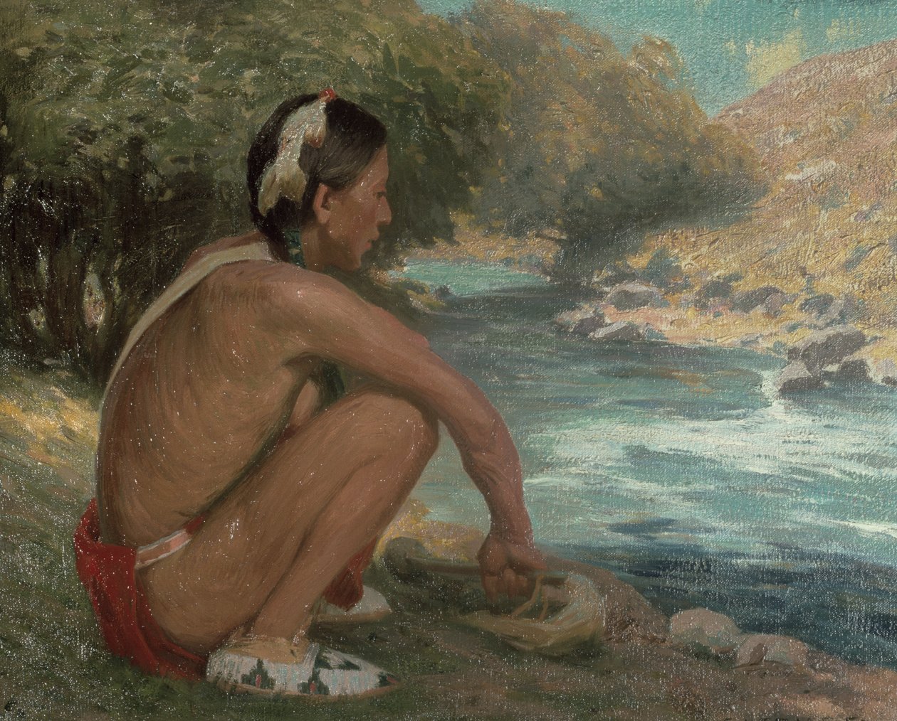 Górski Potok, ok. 1914 autorstwa Eanger Irving Couse