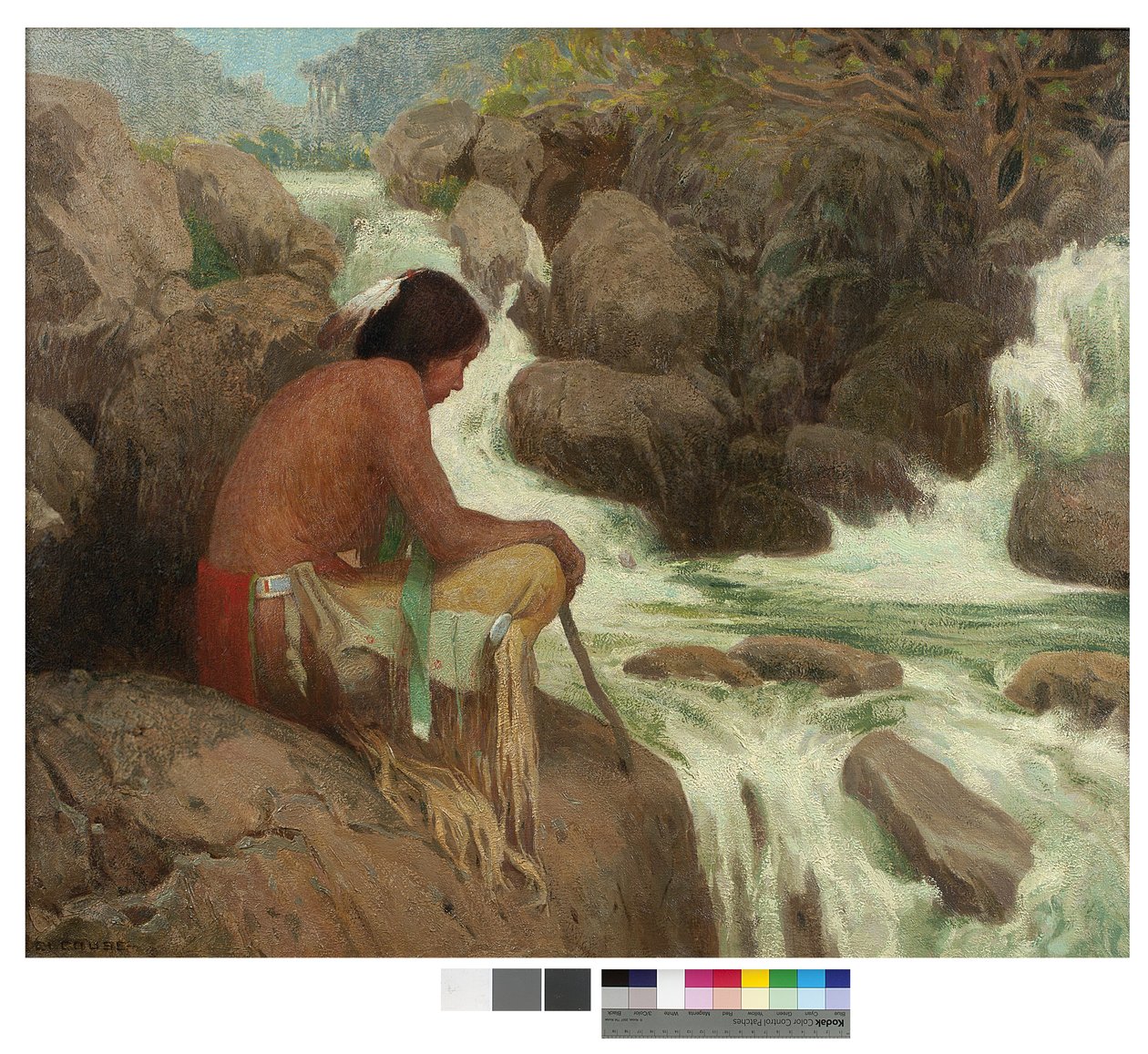 Wodospady Hondo, 1907 autorstwa Eanger Irving Couse