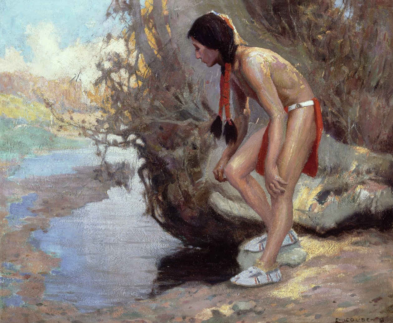 W zasadzce, 1915-16 autorstwa Eanger Irving Couse