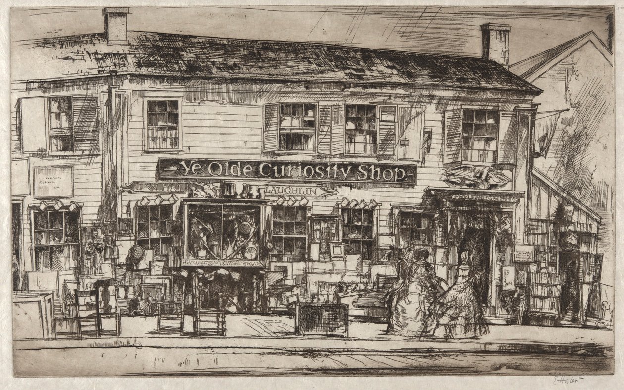 Ye Olde Curiosity Shop, Nantucket autorstwa Earl Horter