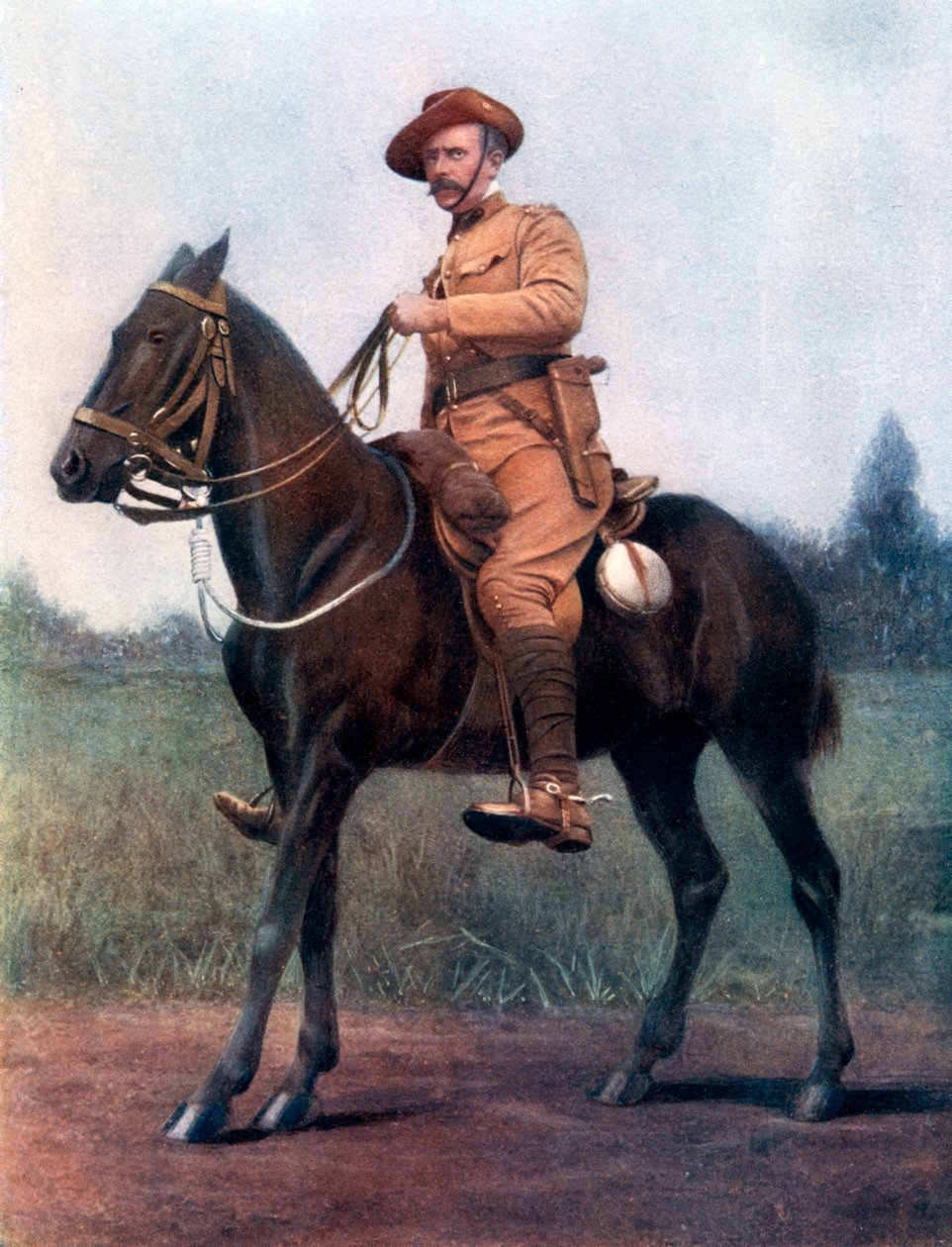 Podpułkownik Edward Bethune, dowodzący Piechotą Konną Bethune, 1902. autorstwa Earl de la Warr